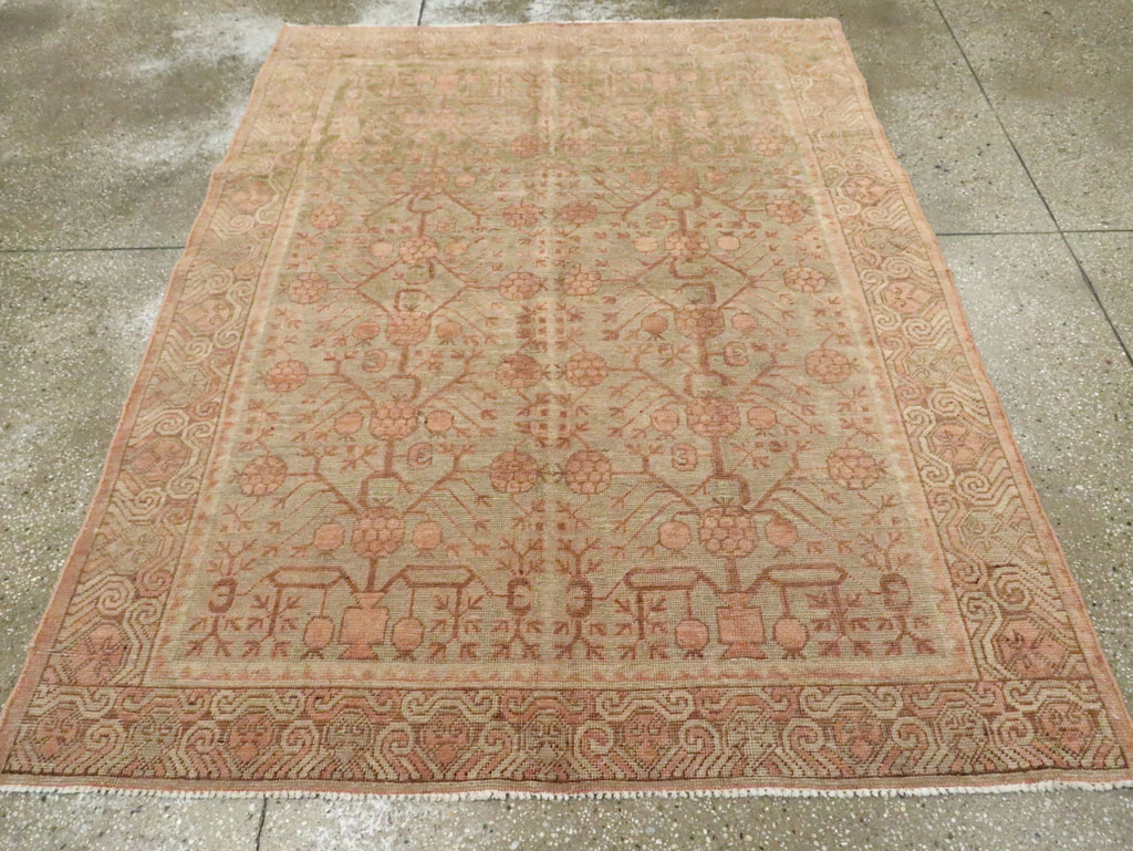 Vintage East Turkestan Khotan Carpet, No.17895 - Galerie Shabab
