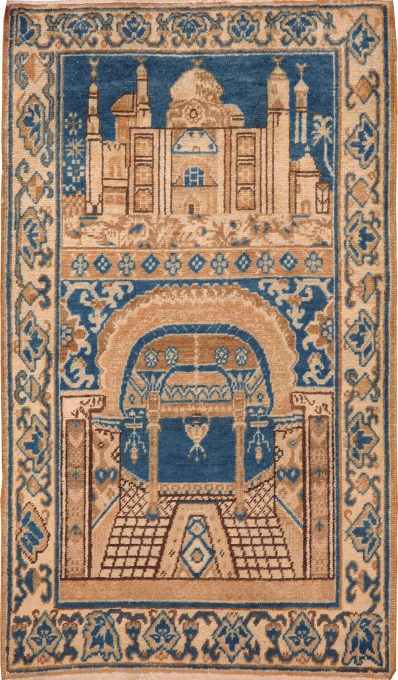 Vintage East Turkestan Khotna Pictorial Rug, No.17905 - Galerie Shabab