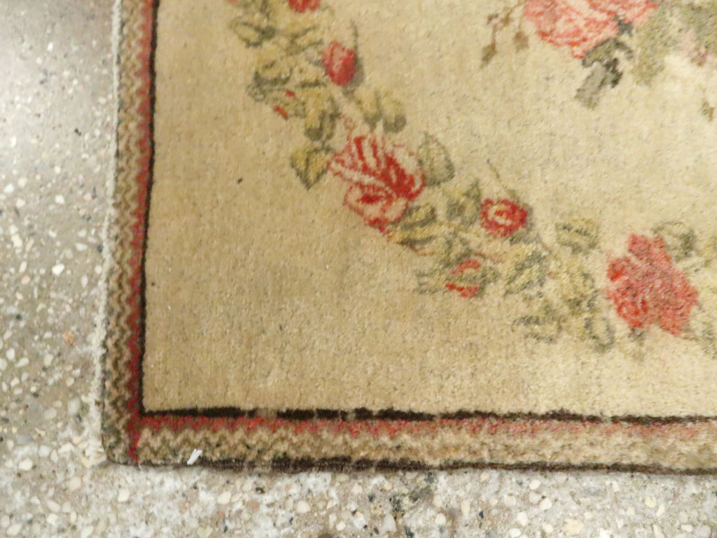 Antique Persian Kashan Throw Rug (Pair: 1 of 2), No.17930 - Galerie Shabab