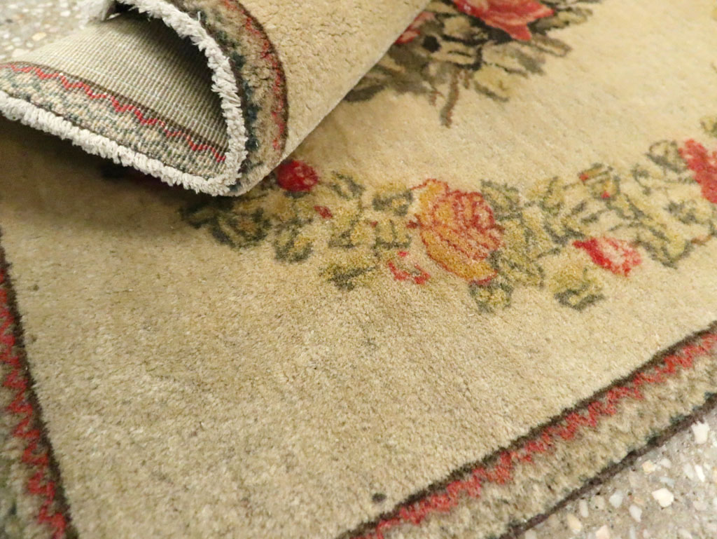 Antique Persian Kashan Throw Rug (Pair: 1 of 2), No.17930 - Galerie Shabab