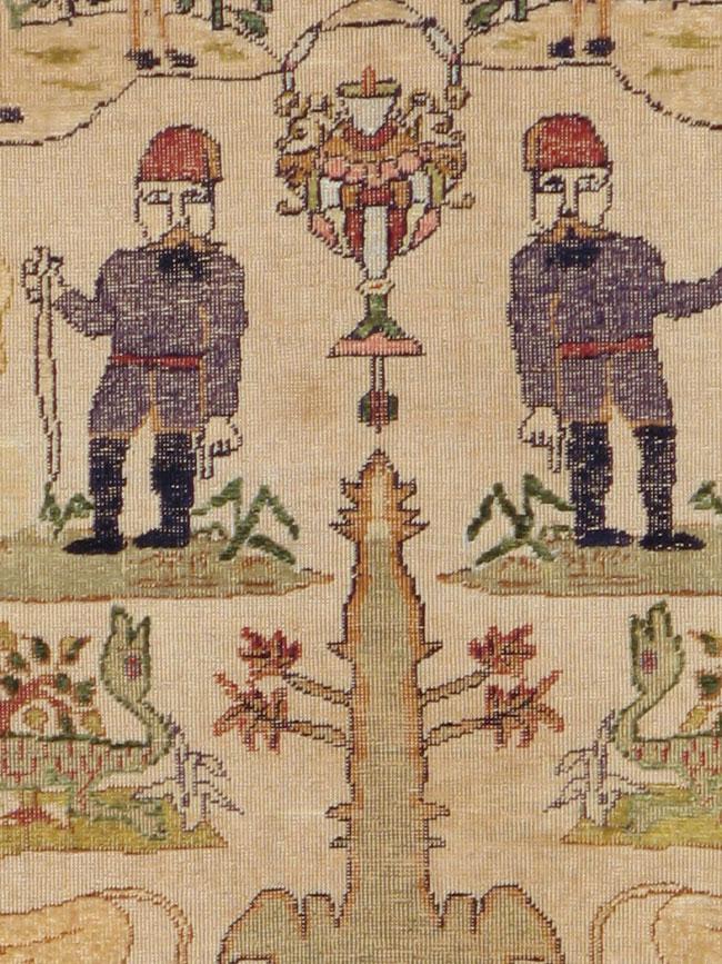 Antique Turkish Kayseri Pictorial Rug, No.17943 - Galerie Shabab