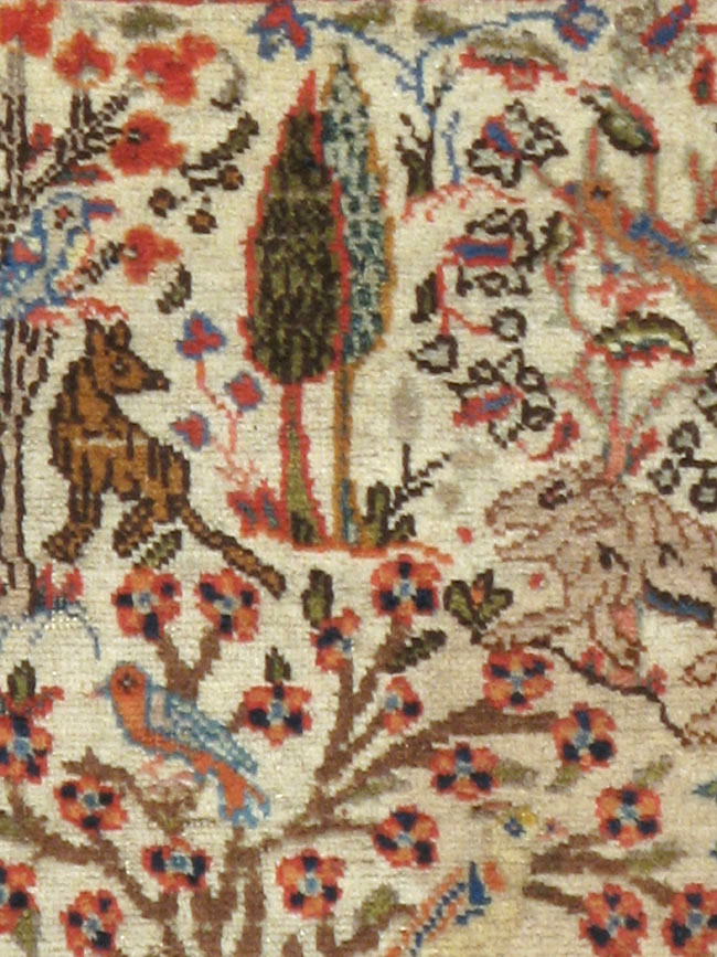 Vintage Persian Tabriz Pictorial Rug, No.17953 - Galerie Shabab