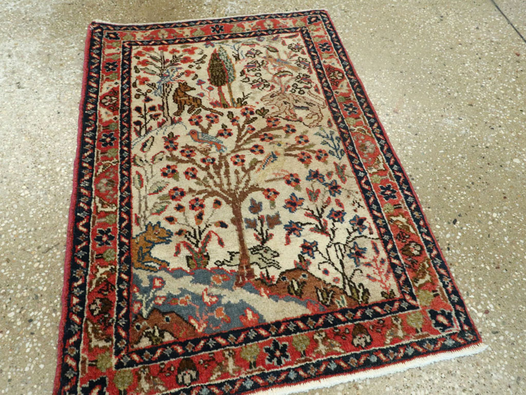 Vintage Persian Tabriz Pictorial Rug, No.17953 - Galerie Shabab