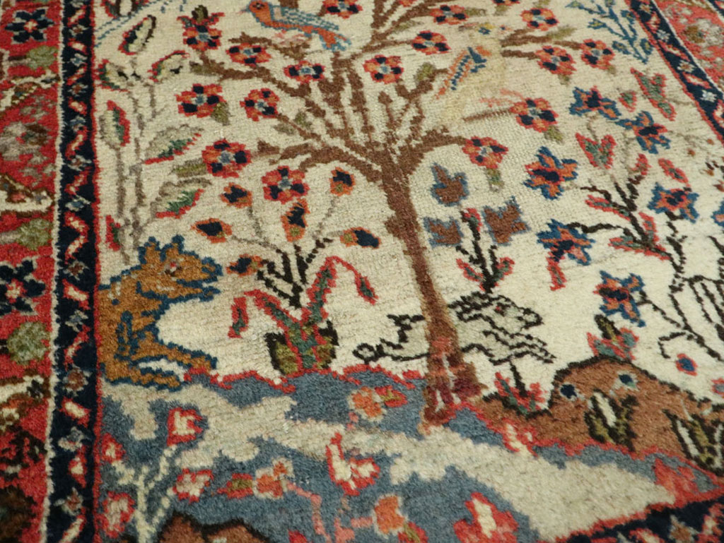 Vintage Persian Tabriz Pictorial Rug, No.17953 - Galerie Shabab