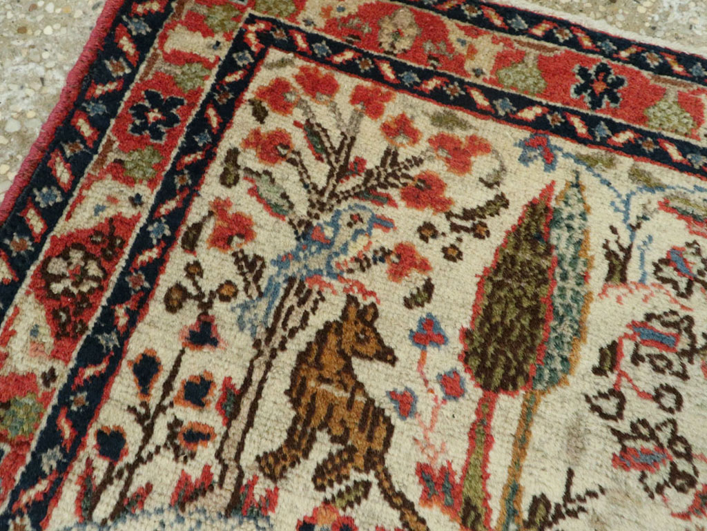 Vintage Persian Tabriz Pictorial Rug, No.17953 - Galerie Shabab