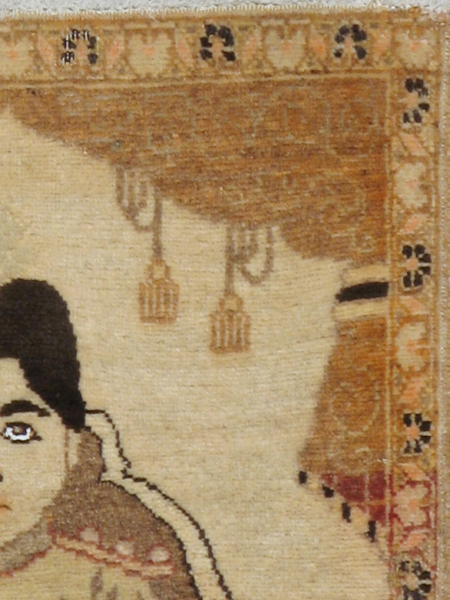 Antique Persian Tabriz Pictorial Rug (Pair: 1 of 2), No.17956 - Galerie Shabab