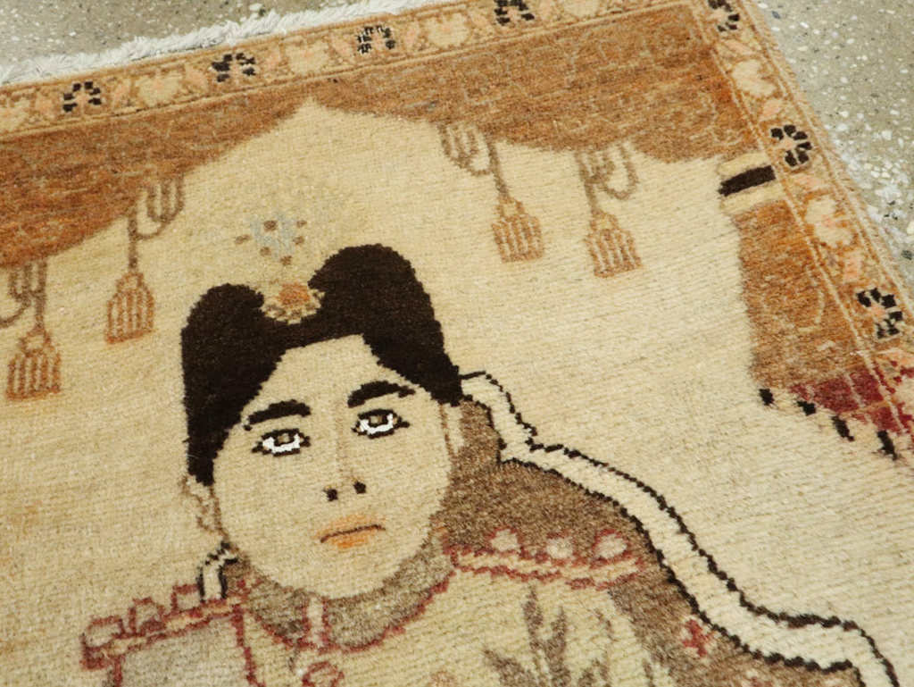 Antique Persian Tabriz Pictorial Rug (Pair: 1 of 2), No.17956 - Galerie Shabab