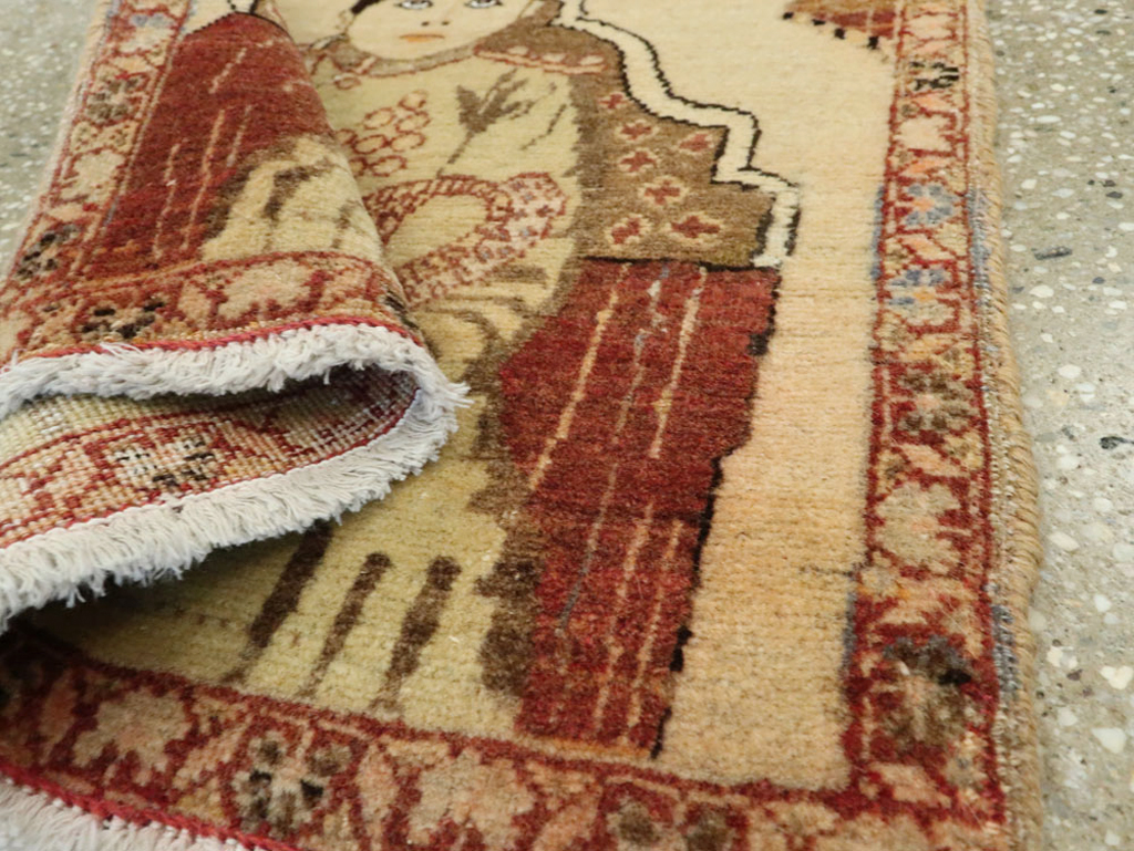 Antique Persian Tabriz Pictorial Rug (Pair: 1 of 2), No.17956 - Galerie Shabab