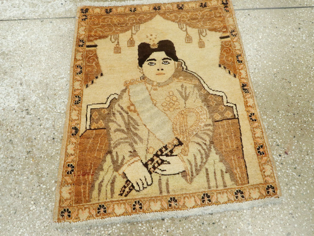 Antique Persian Tabriz Pictorial Rug (Pair: 2 of 2), No.17957 - Galerie Shabab