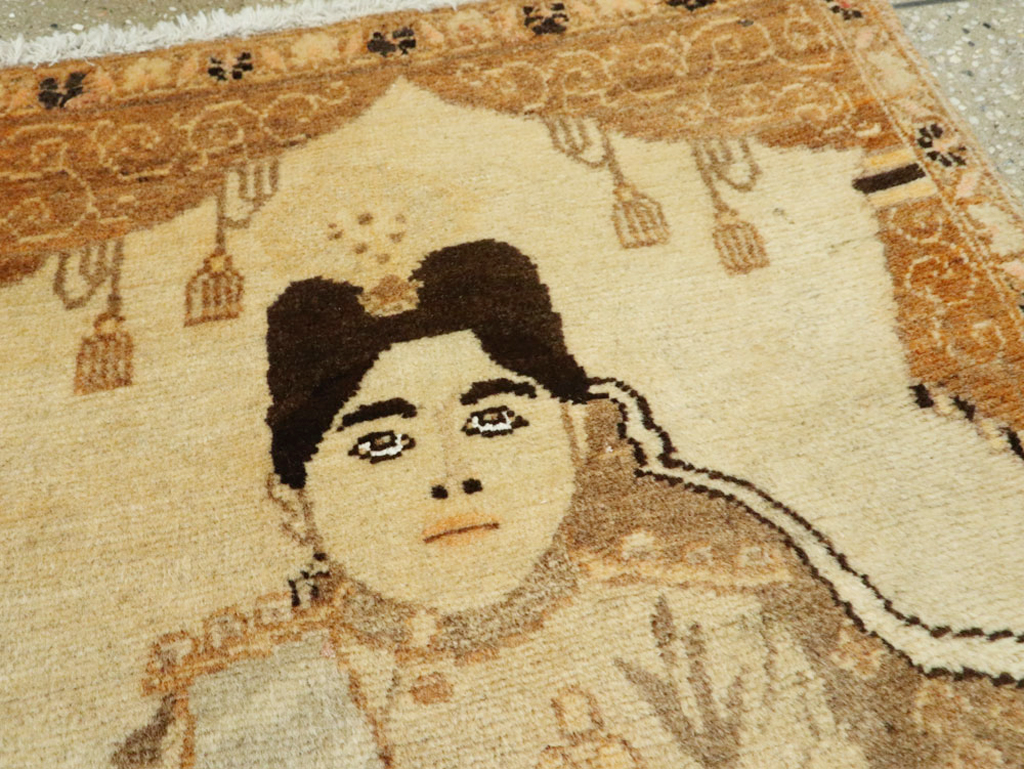 Antique Persian Tabriz Pictorial Rug (Pair: 2 of 2), No.17957 - Galerie Shabab