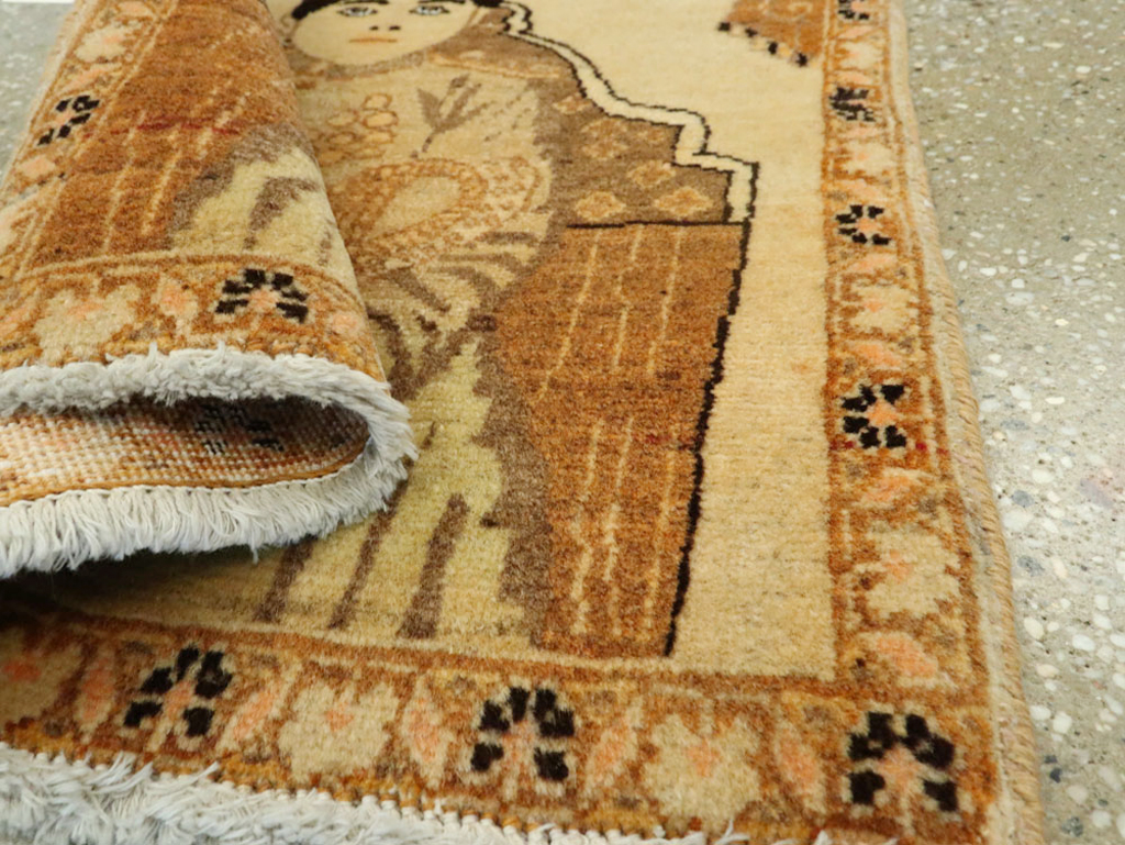 Antique Persian Tabriz Pictorial Rug (Pair: 2 of 2), No.17957 - Galerie Shabab