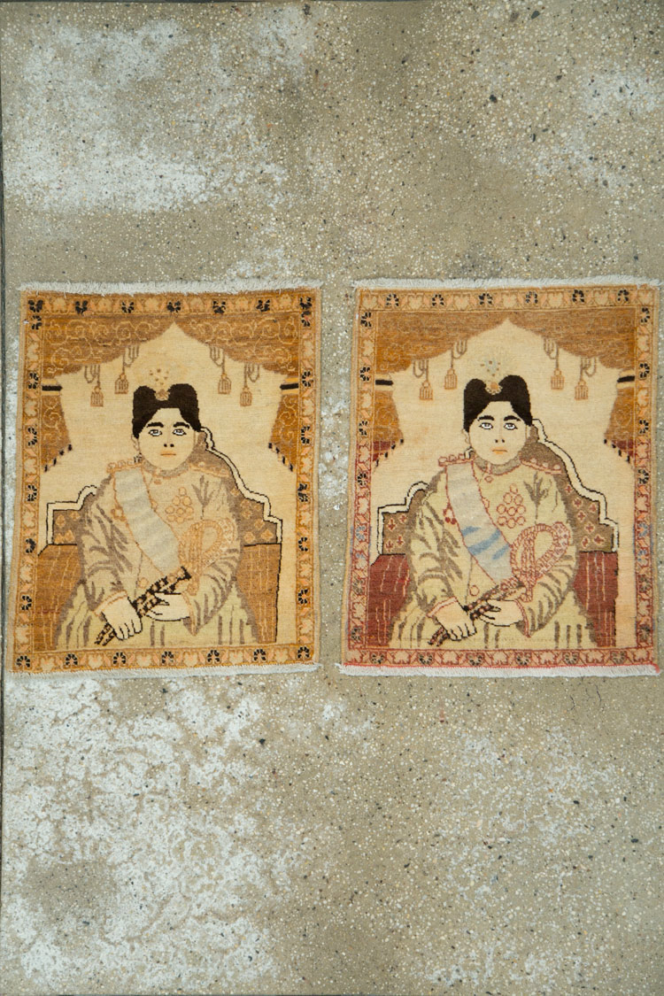 Antique Persian Tabriz Pictorial Rug (Pair: 2 of 2), No.17957 - Galerie Shabab