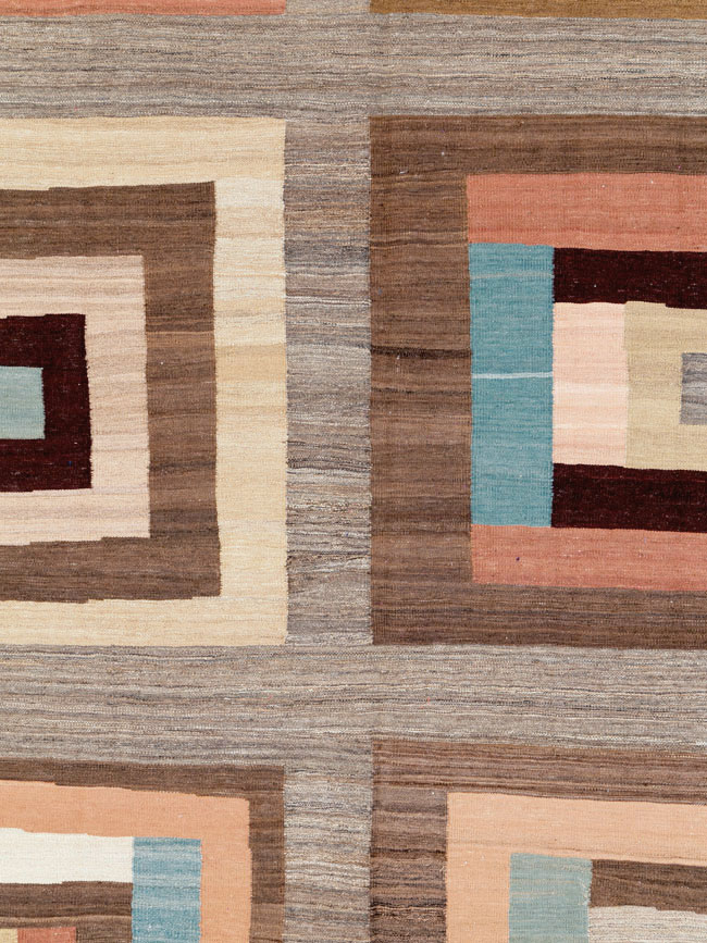 Modern Persian Flatweave Room Size Carpet, No.17967 - Galerie Shabab