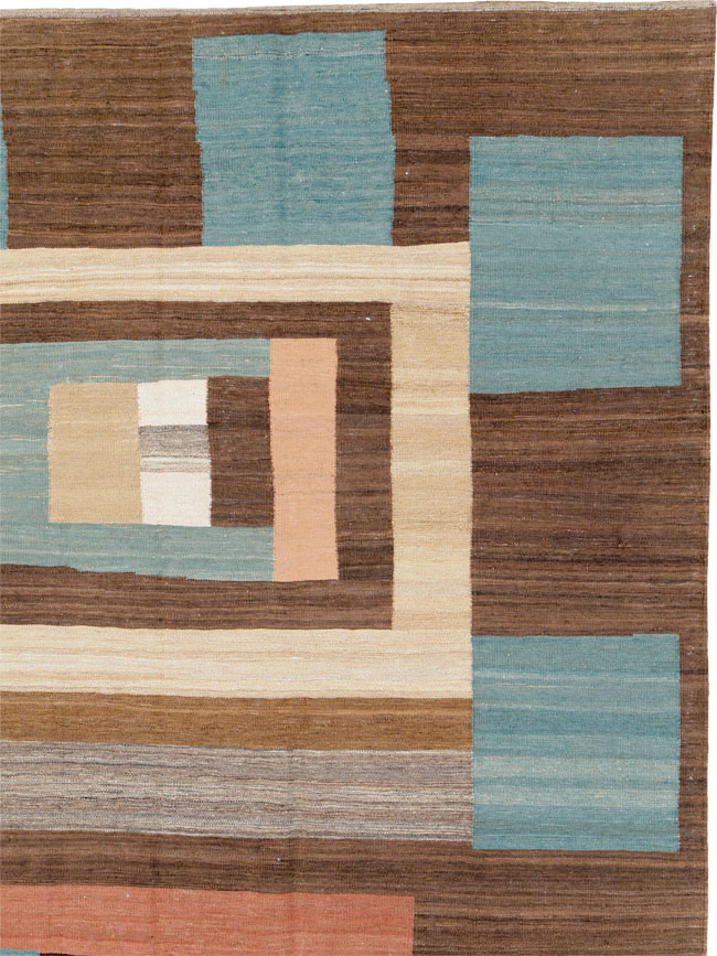 Modern Persian Flatweave Room Size Carpet, No.17967 - Galerie Shabab