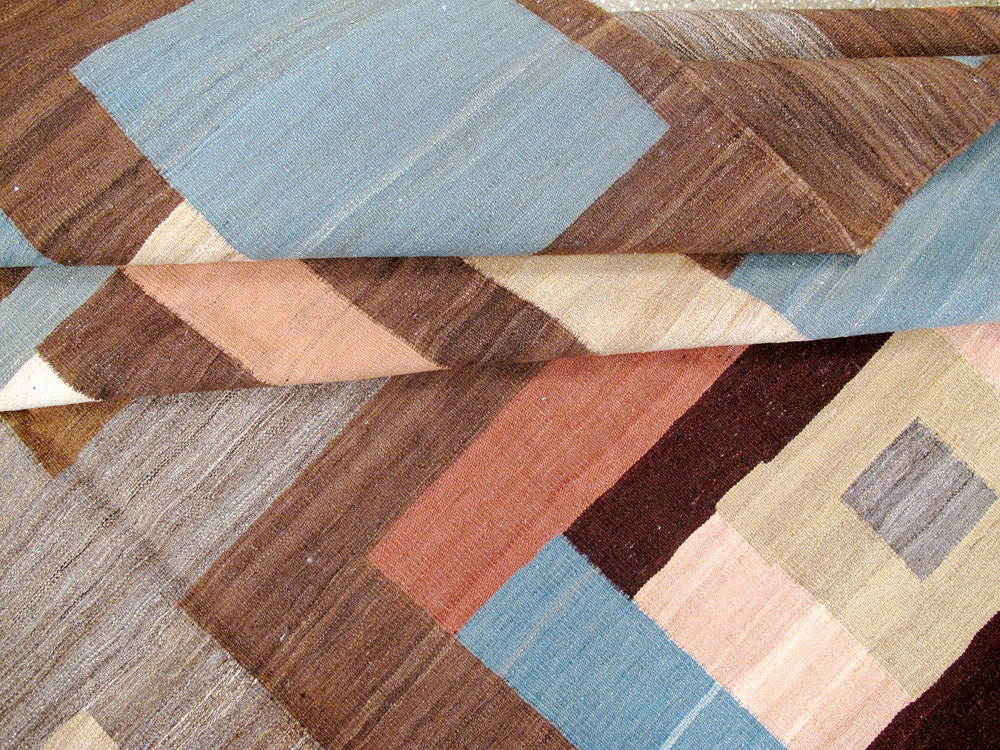 Modern Persian Flatweave Room Size Carpet, No.17967 - Galerie Shabab