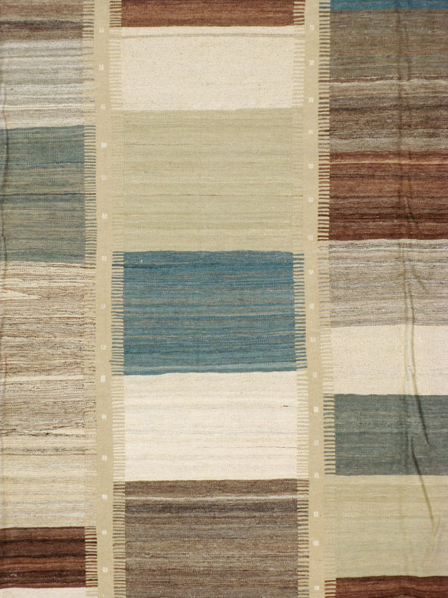 Modernist Persian Flat-weave Kilim, No.17968 - Galerie Shabab