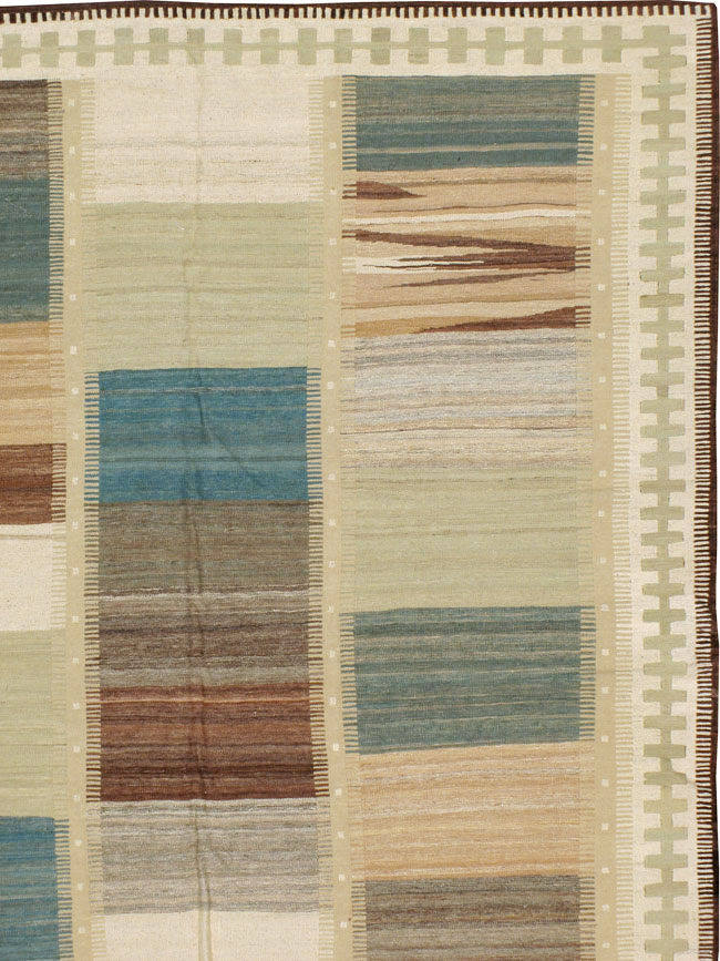 Modernist Persian Flat-weave Kilim, No.17968 - Galerie Shabab