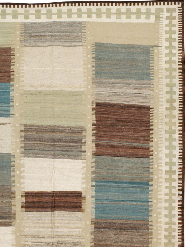 Modernist Persian Flat-weave Kilim, No.17968 - Galerie Shabab