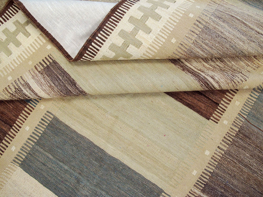 Modernist Persian Flat-weave Kilim, No.17968 - Galerie Shabab