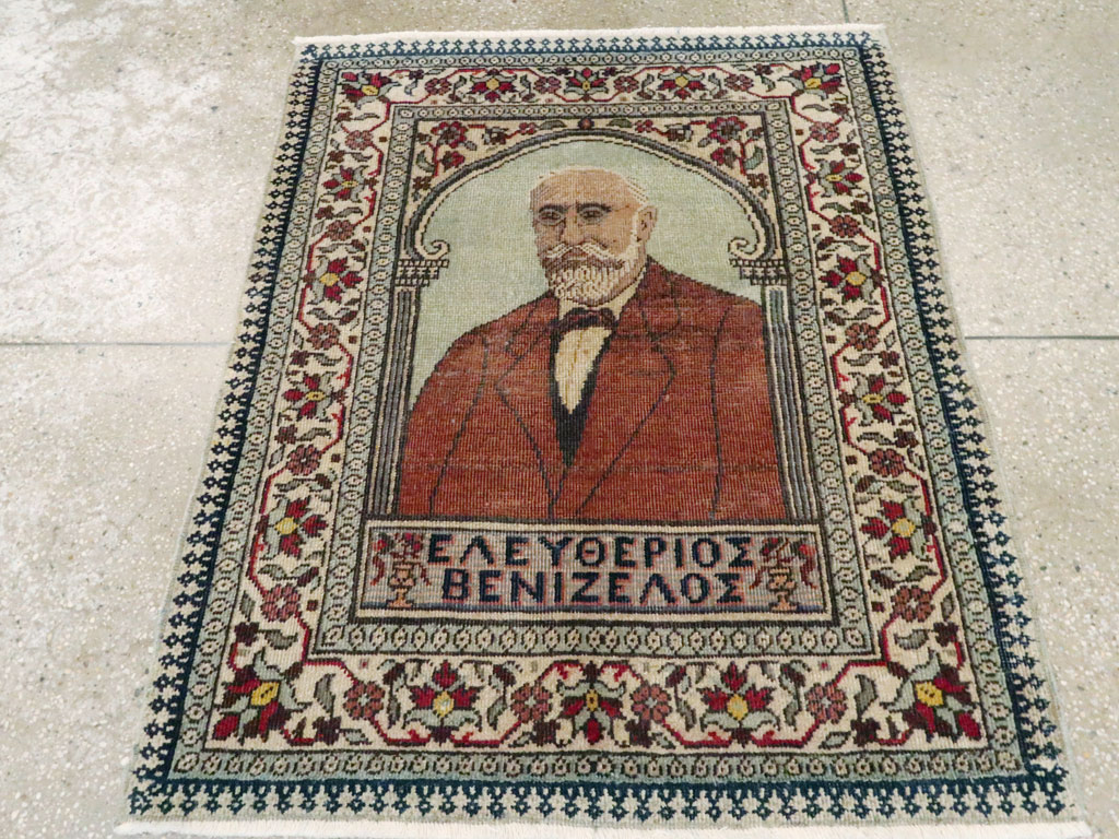 Antique Persian Tabriz Pictorial Rug, No.18006 - Galerie Shabab