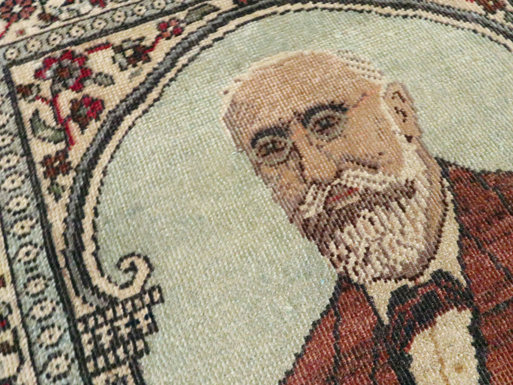 Antique Persian Tabriz Pictorial Rug, No.18006 - Galerie Shabab