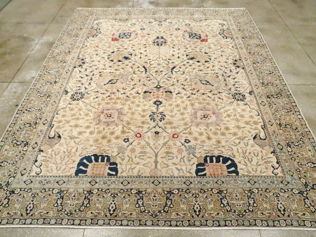 Antique Persian Tabriz Carpet, No.18022 - Galerie Shabab