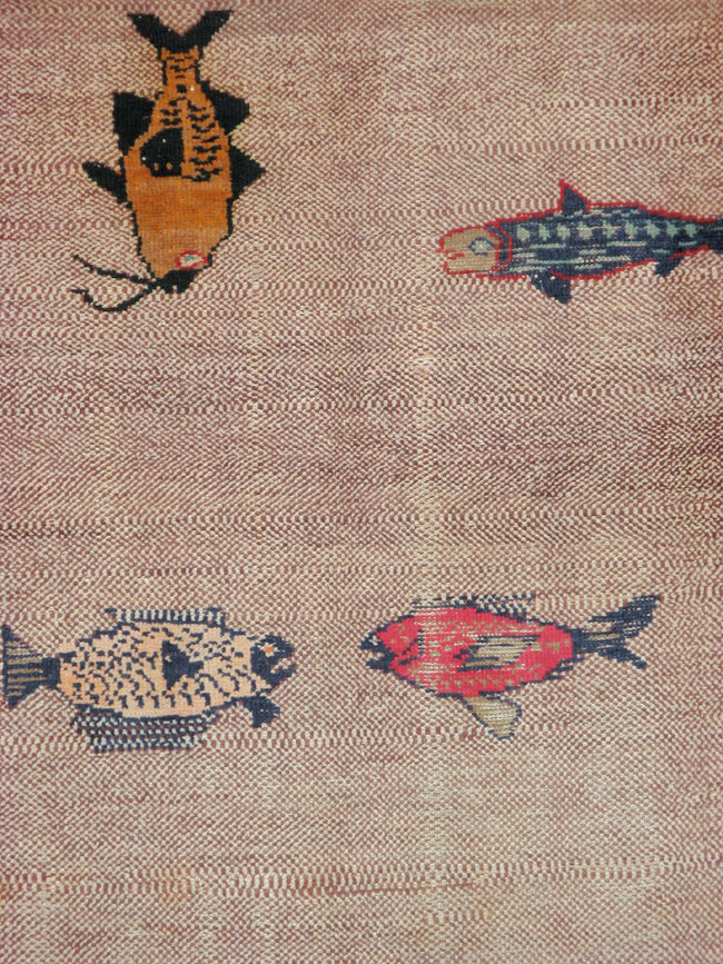 Vintage Turkish Anatolian Pictorial Carpet, No.18038 - Galerie Shabab