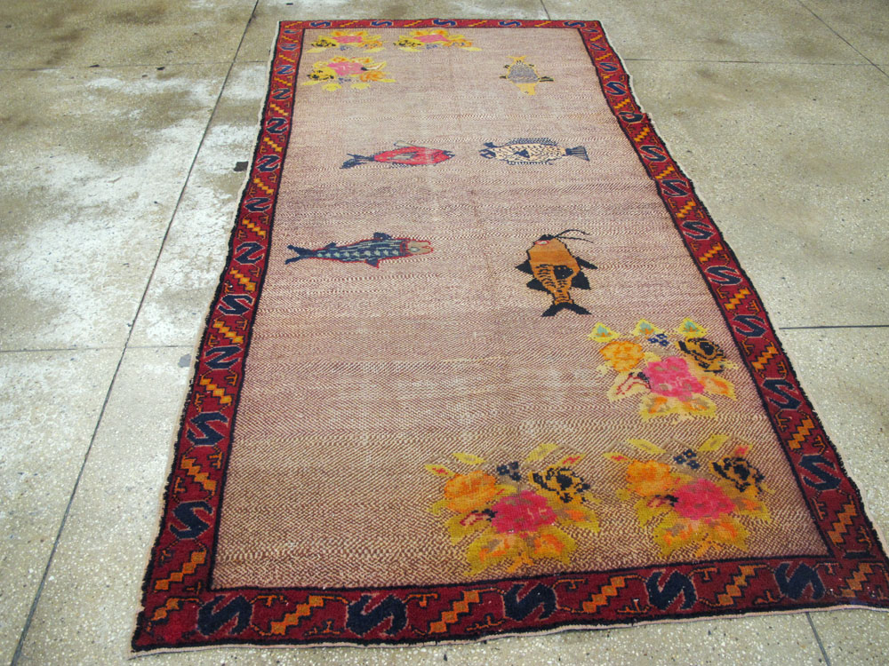 Vintage Turkish Anatolian Pictorial Carpet, No.18038 - Galerie Shabab