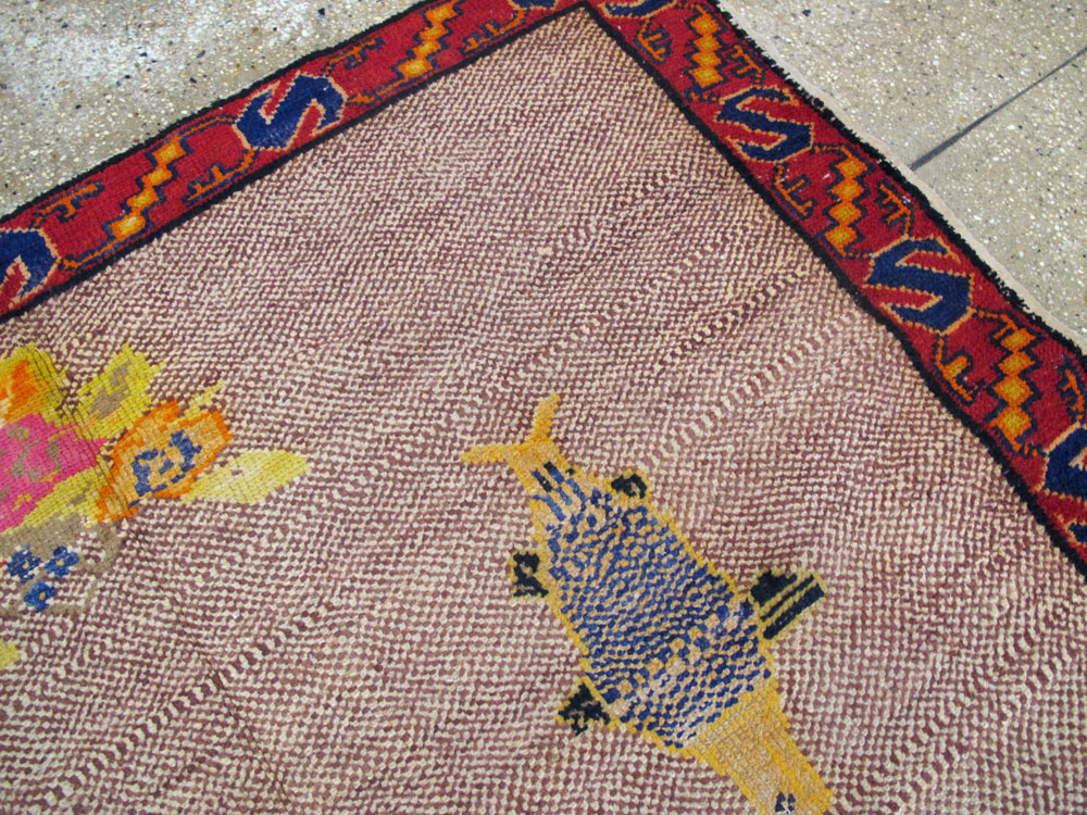 Vintage Turkish Anatolian Pictorial Carpet, No.18038 - Galerie Shabab