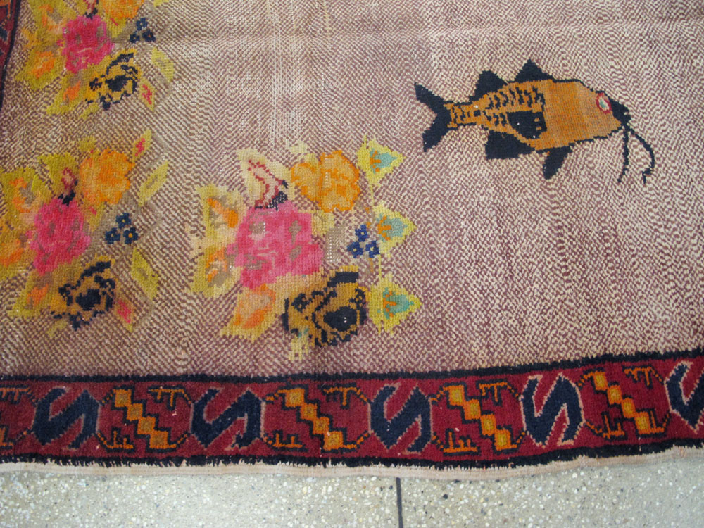 Vintage Turkish Anatolian Pictorial Carpet, No.18038 - Galerie Shabab