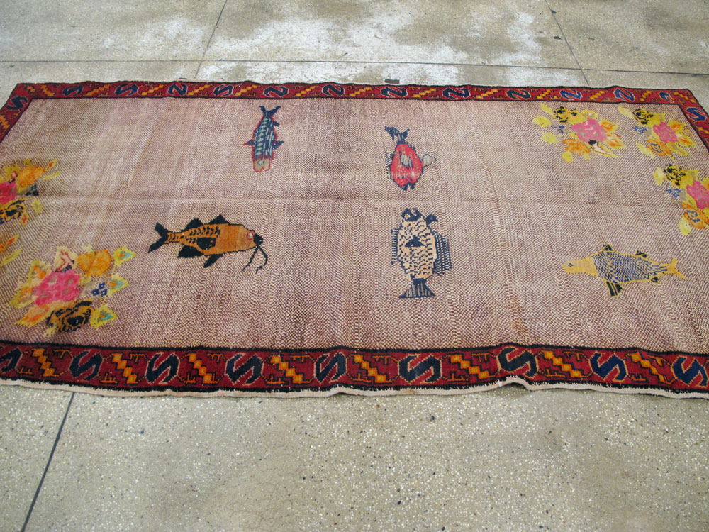 Vintage Turkish Anatolian Pictorial Carpet, No.18038 - Galerie Shabab