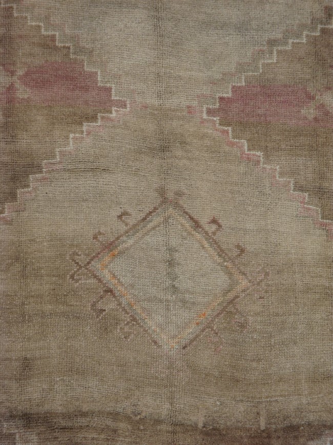 Vintage Oushak Carpet, No.18115 - Galerie Shabab