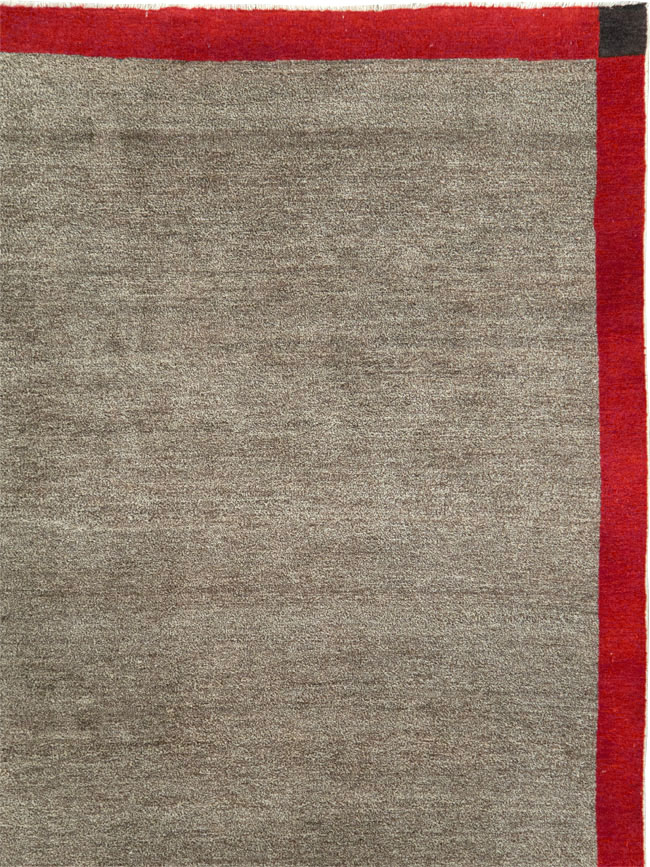 Art Deco Inspired Vintage Persian Mashad Room Size Carpet, No.18142 - Galerie Shabab