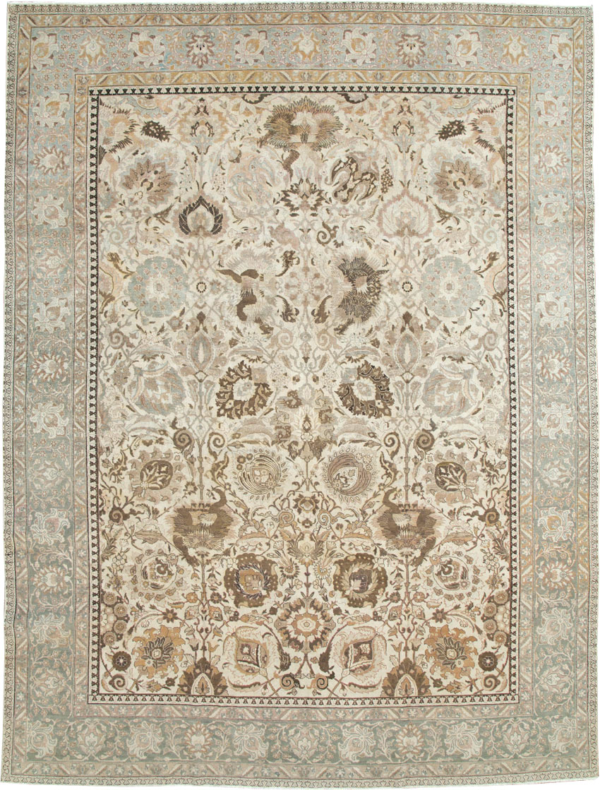 Vintage Persian Tabriz Carpet, No.18159 - Galerie Shabab