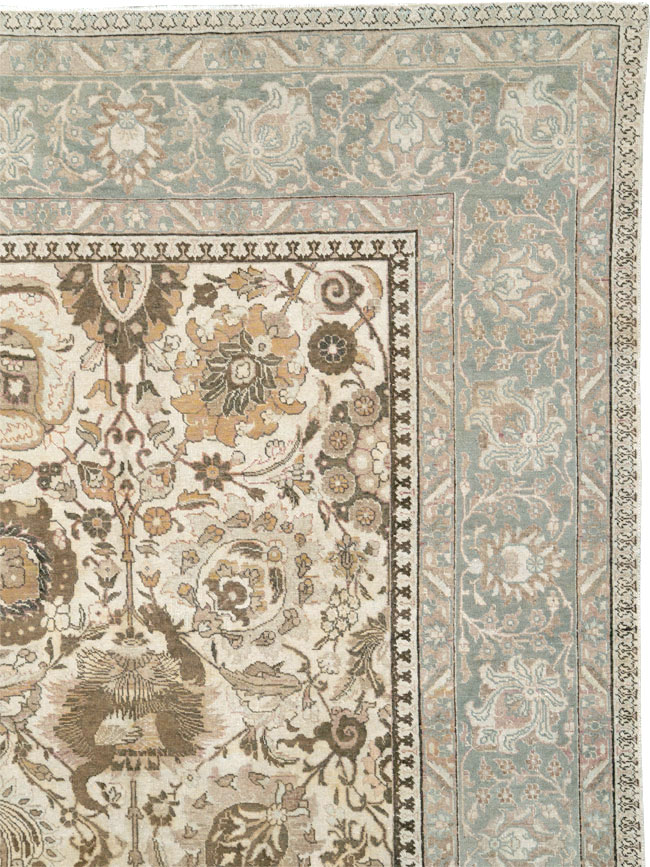Vintage Persian Tabriz Carpet, No.18159 - Galerie Shabab