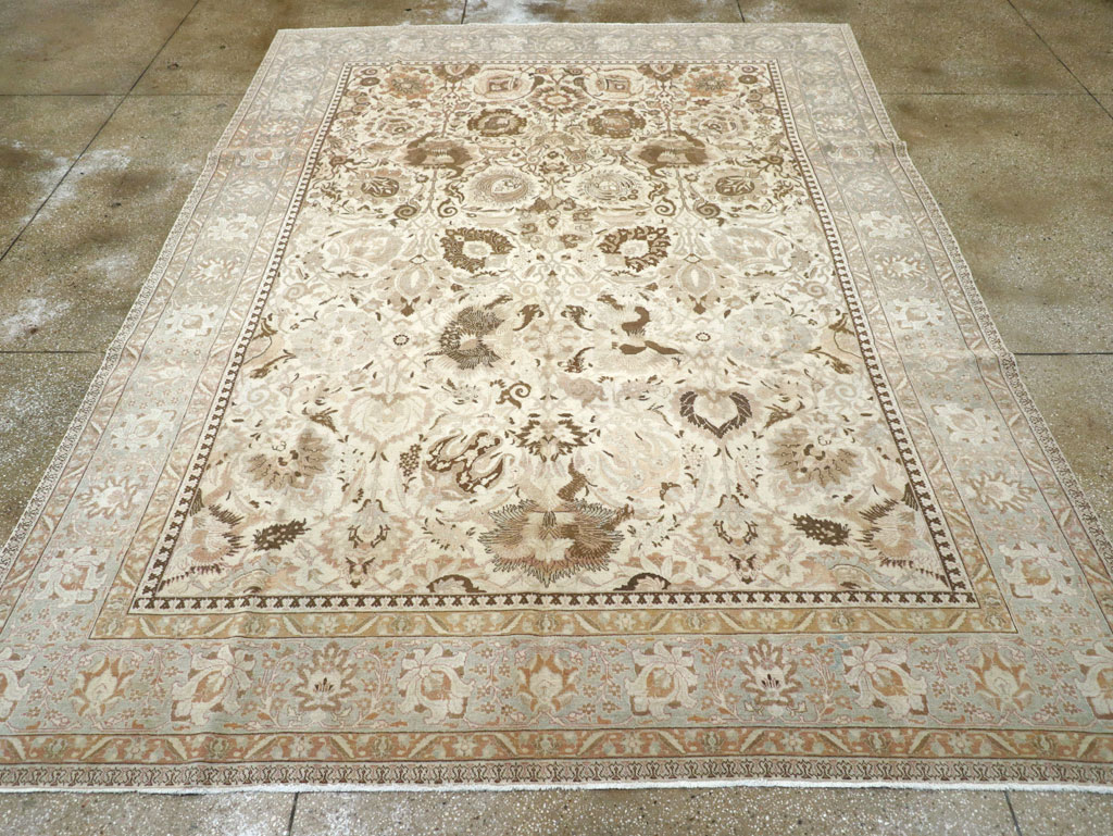 Vintage Persian Tabriz Carpet, No.18159 - Galerie Shabab