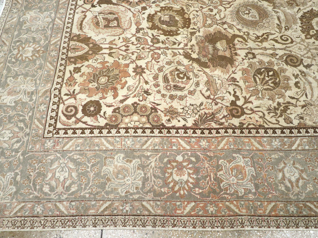Vintage Persian Tabriz Carpet, No.18159 - Galerie Shabab