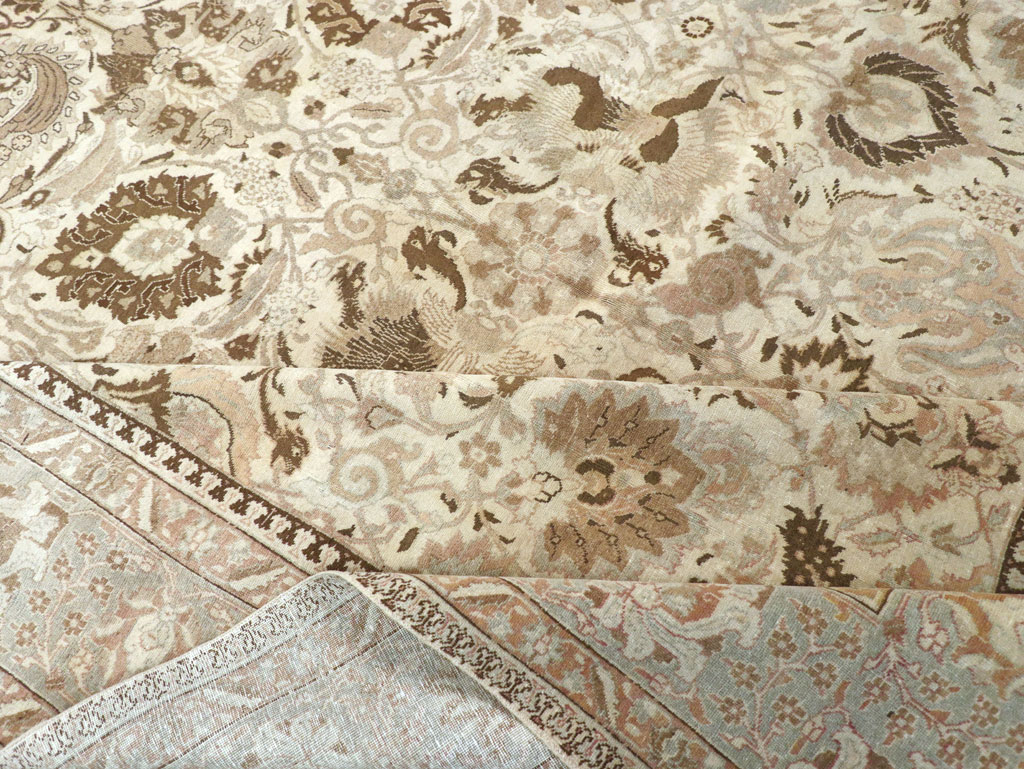 Vintage Persian Tabriz Carpet, No.18159 - Galerie Shabab