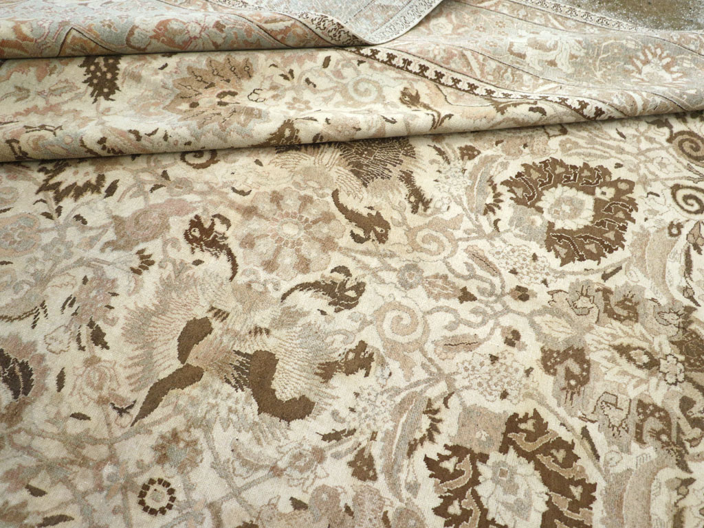 Vintage Persian Tabriz Carpet, No.18159 - Galerie Shabab