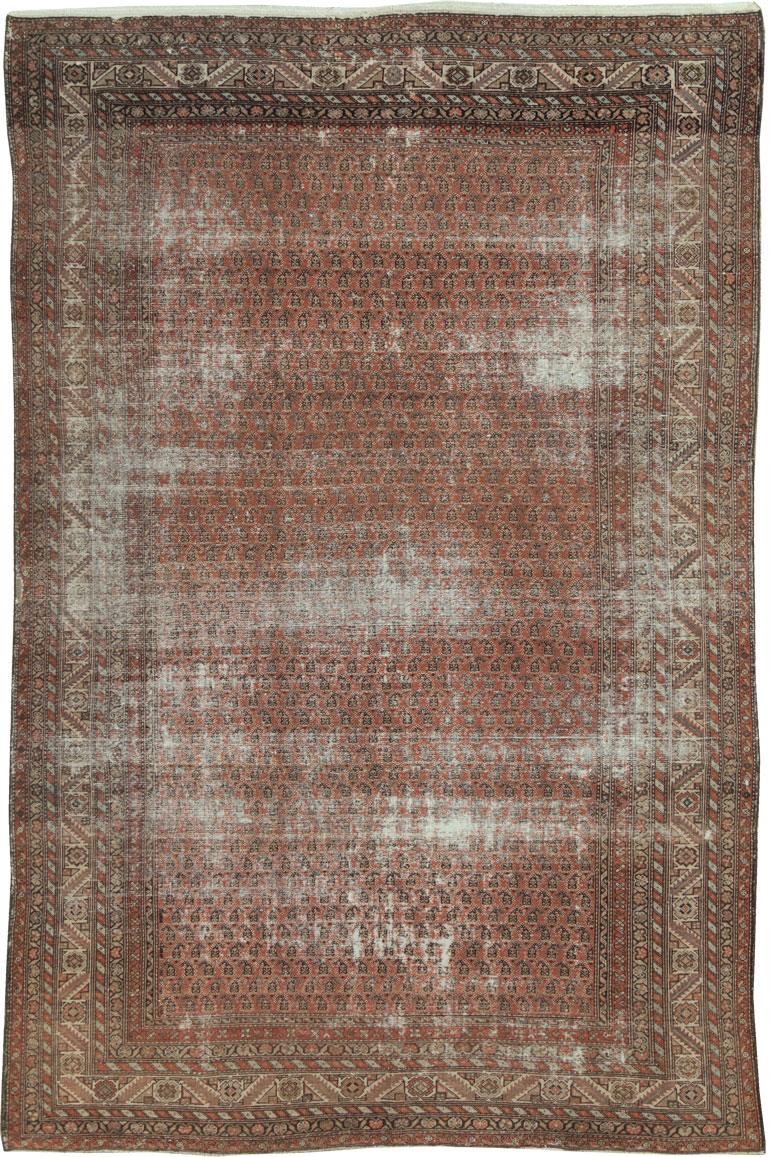 Antique Persian Malayer Distressed Carpet, No.18163 - Galerie Shabab