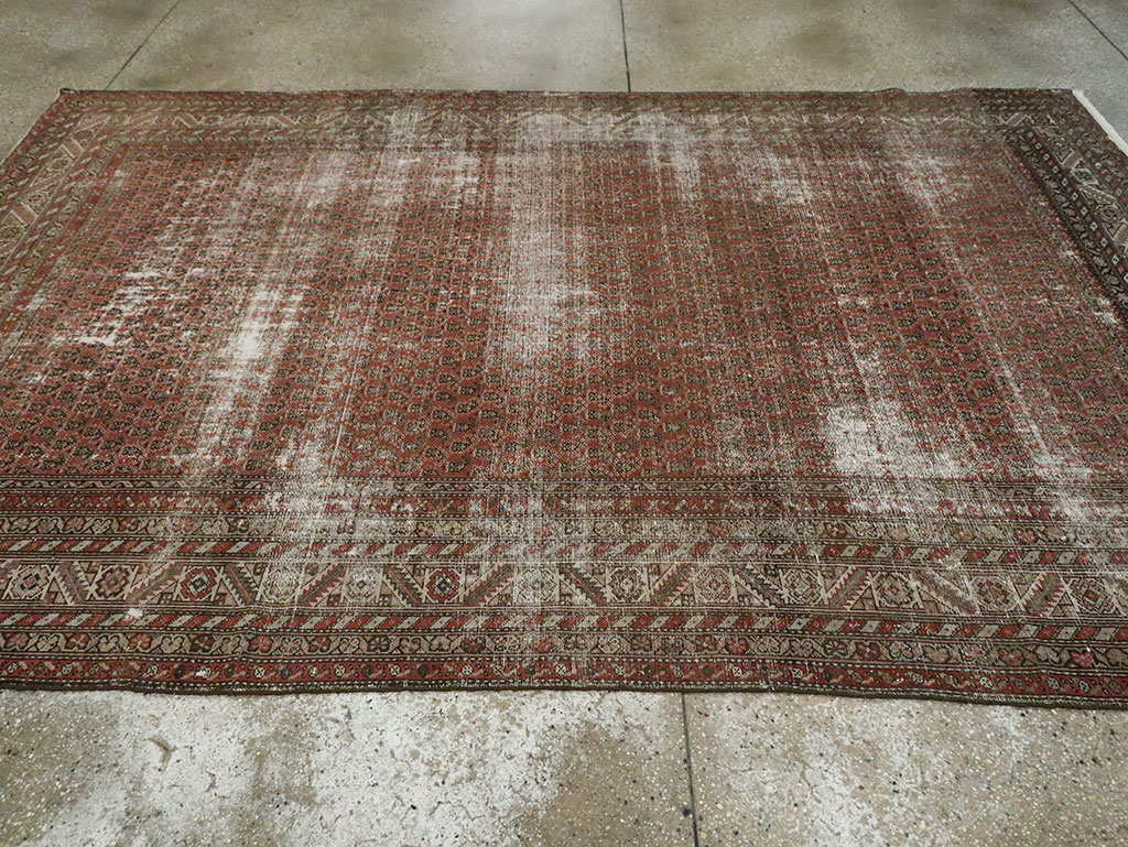 Antique Persian Malayer Distressed Carpet, No.18163 - Galerie Shabab