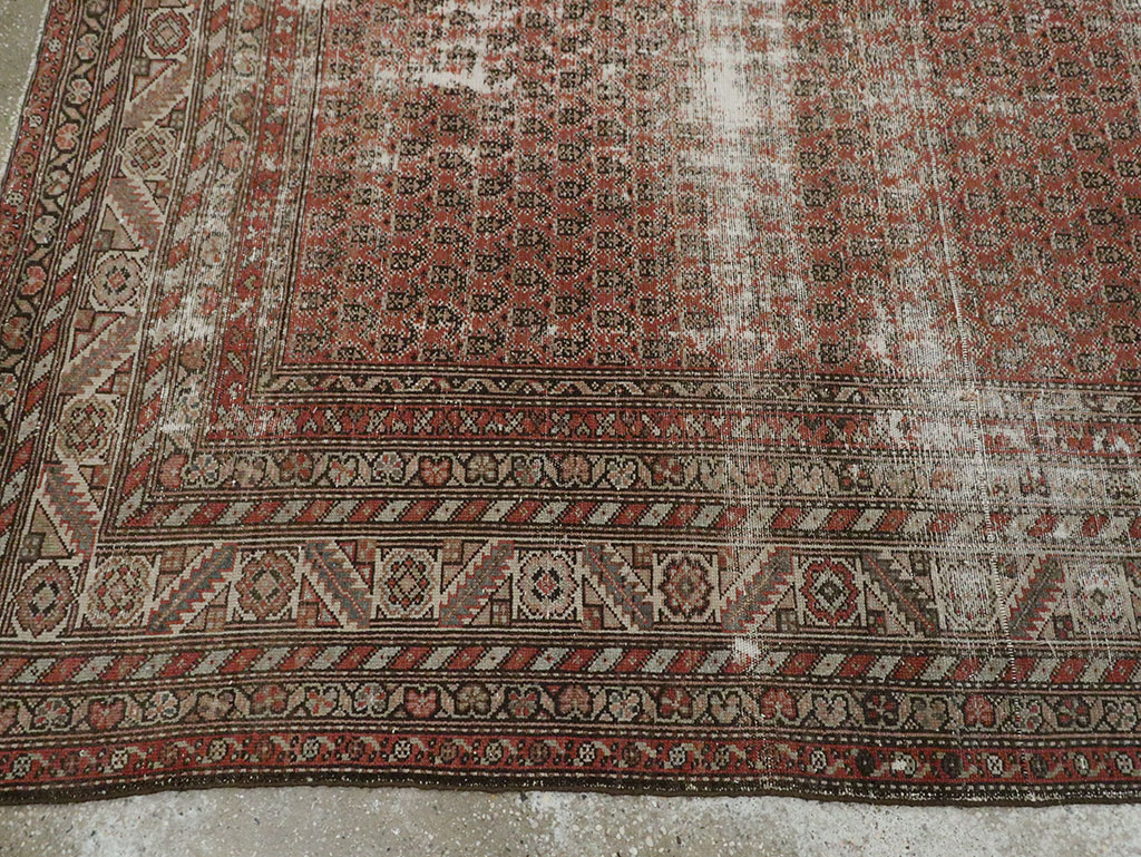 Antique Persian Malayer Distressed Carpet, No.18163 - Galerie Shabab