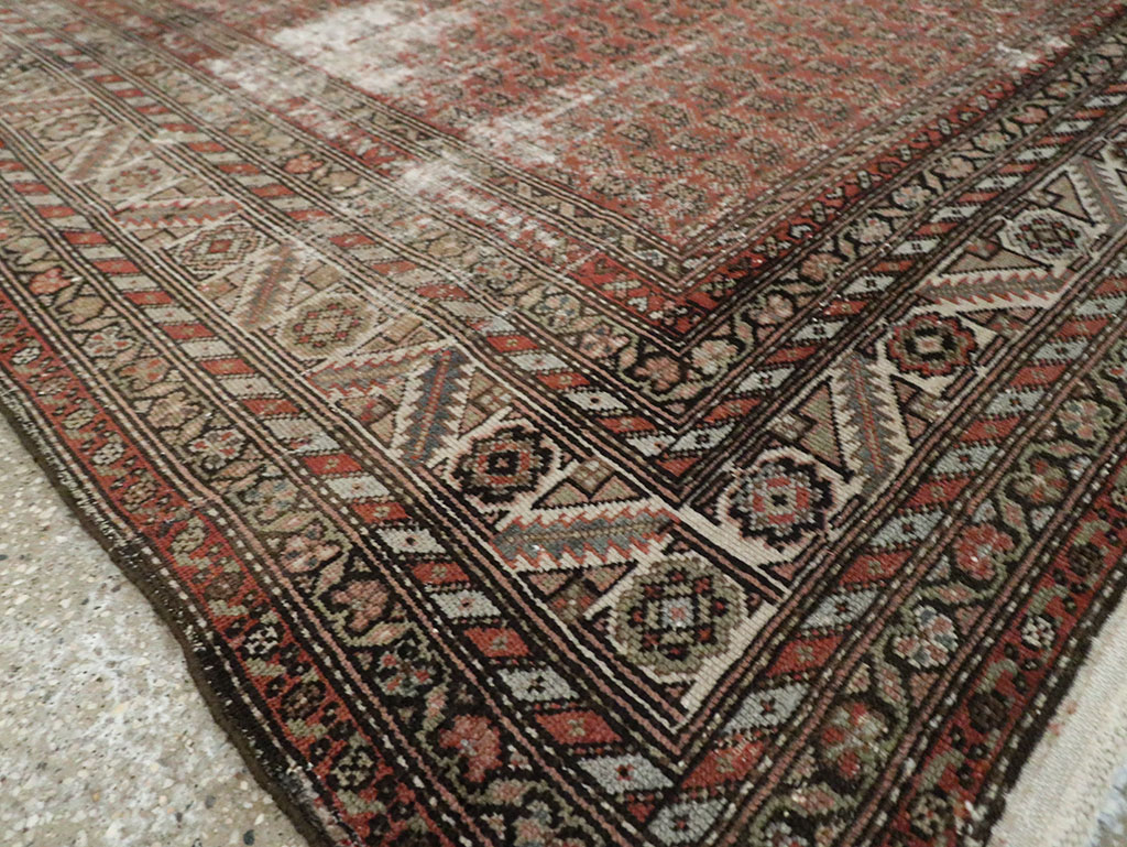 Antique Persian Malayer Distressed Carpet, No.18163 - Galerie Shabab