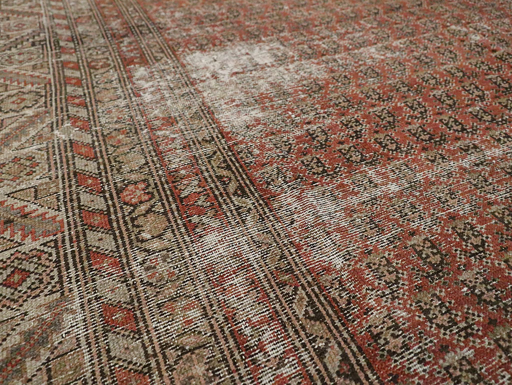Distressed Antique Persian Malayer Rug, No.18163 - Galerie Shabab