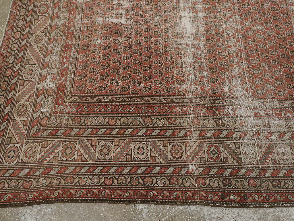 Distressed Antique Persian Malayer Rug, No.18163 - Galerie Shabab