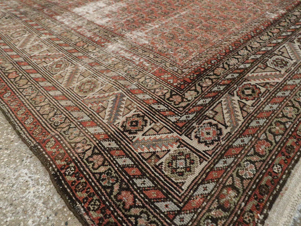Distressed Antique Persian Malayer Rug, No.18163 - Galerie Shabab
