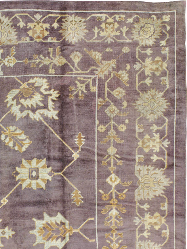 Vintage Turkish Oushak Carpet, No.18165 - Galerie Shabab