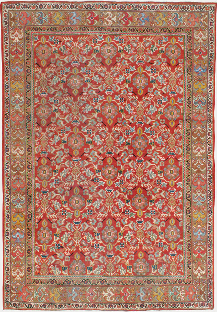Vintage Persian Mahal Accent Carpet, No.18178 - Galerie Shabab