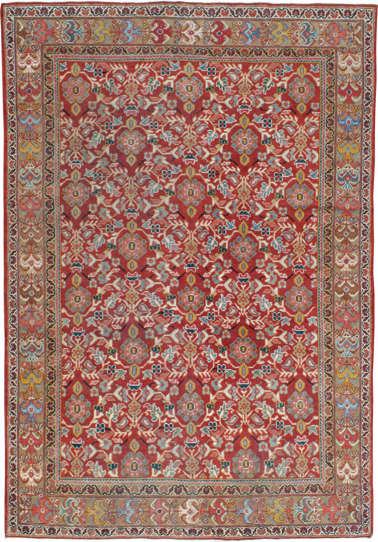 Vintage Persian Mahal Accent Carpet, No.18178 - Galerie Shabab