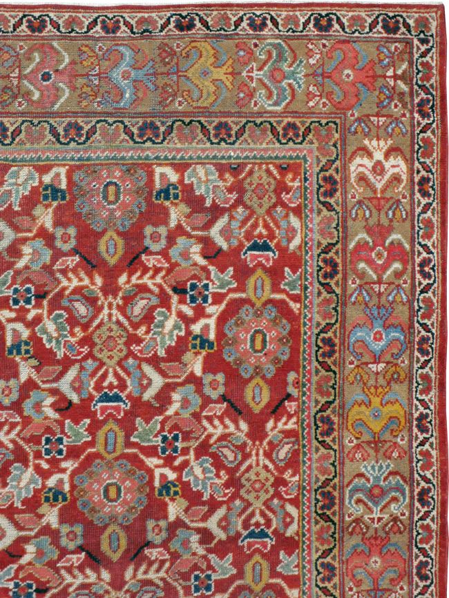 Vintage Persian Mahal Accent Carpet, No.18178 - Galerie Shabab